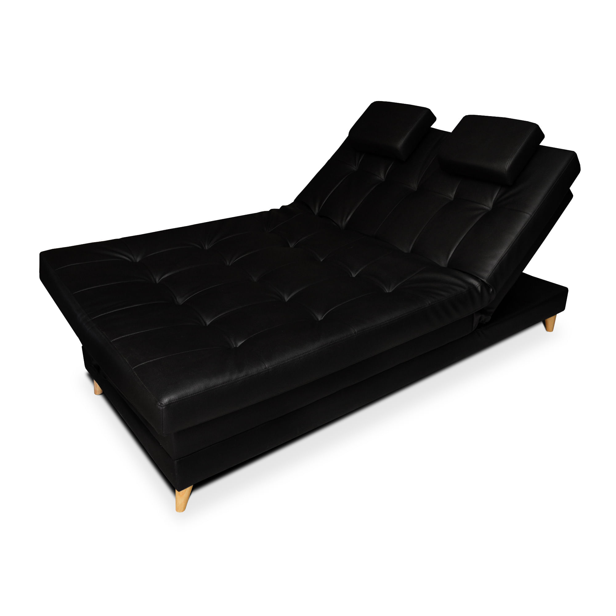 Sofa Cama Suave tipo cuero negro