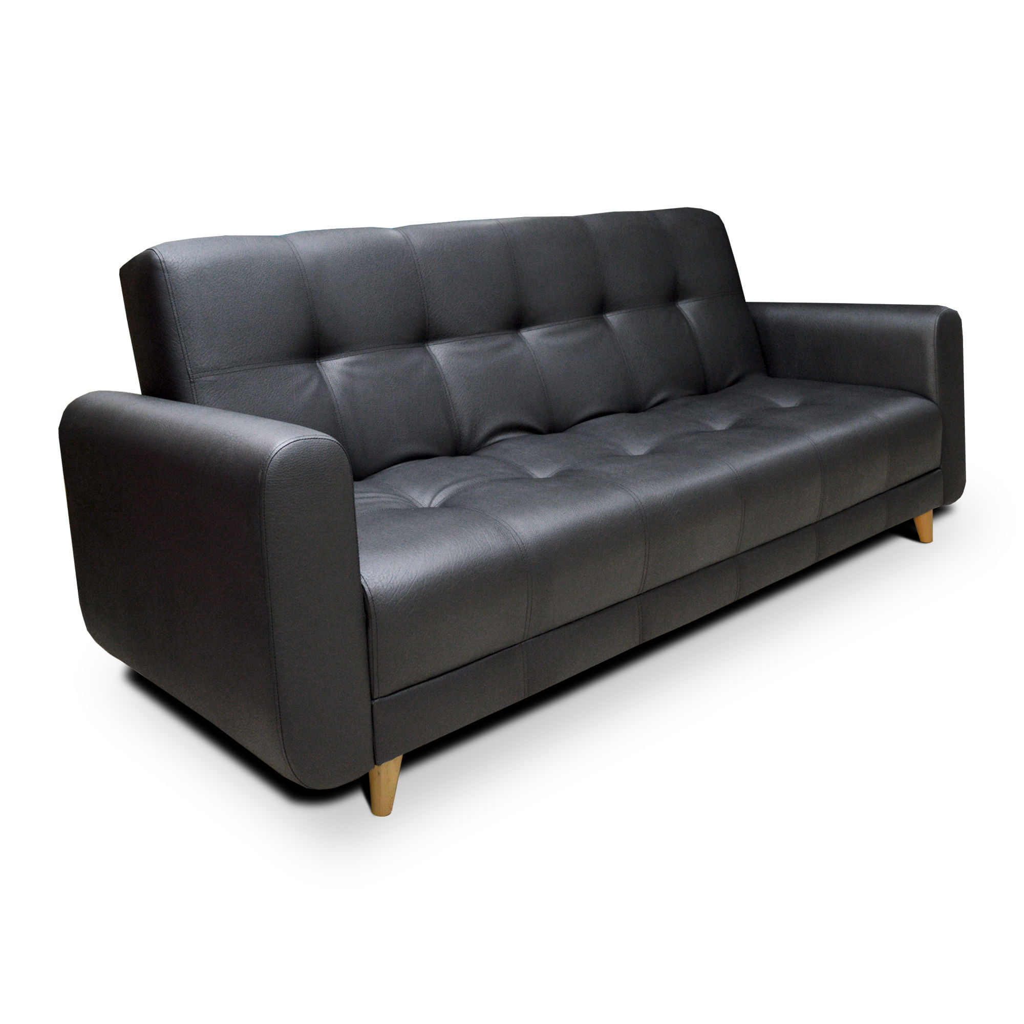 Sofa Cama Comfort Sistema clic clac tipo cuero negro