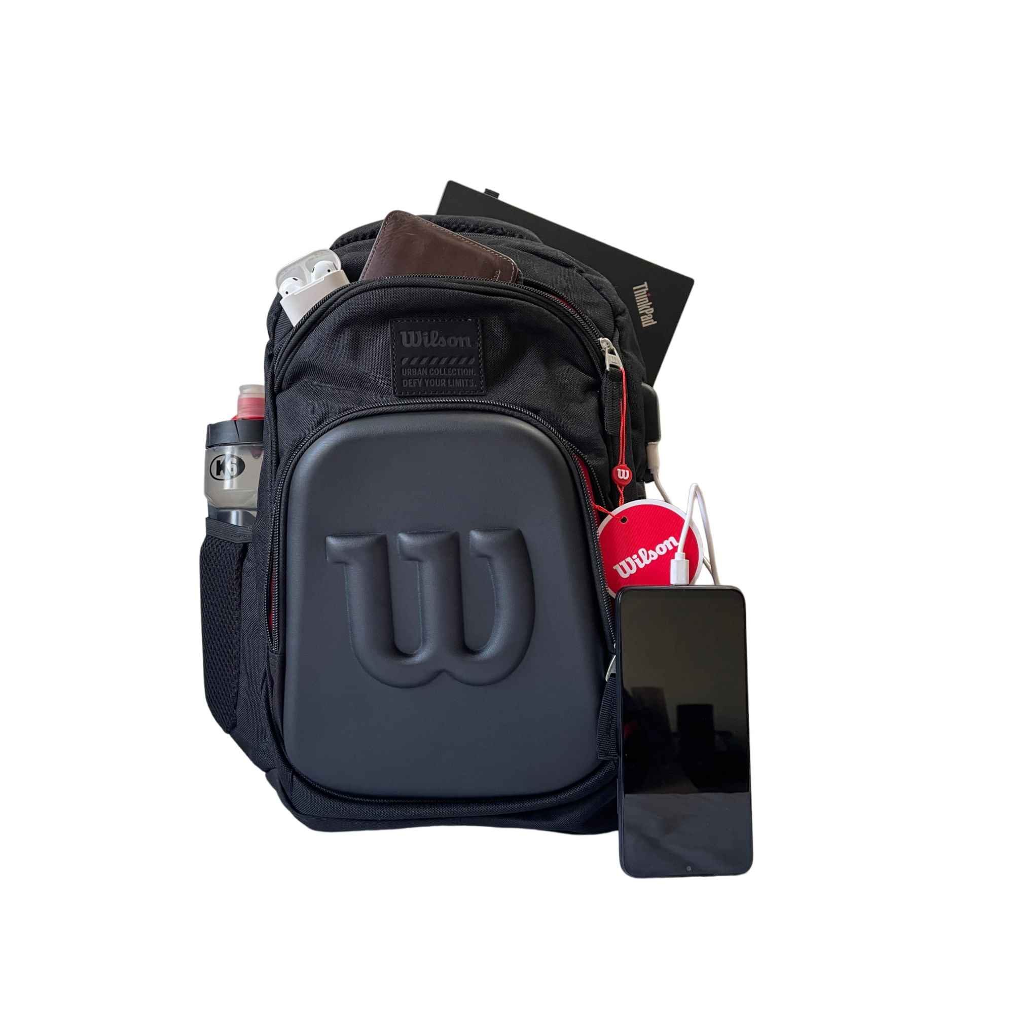 Morral Escolar Mochila Universitaria Wilson Bolso Unisex Negro Boston