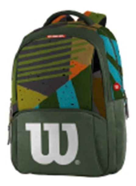 Morral Escolar Mochila Universitaria Wilson Bolso Unisex Figures Verde musgo