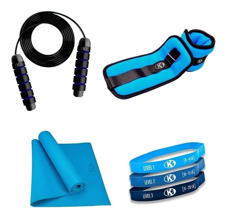 Kit 4 En 1 Entrenamiento Funcional Fitness Crossfit K6 Yoga