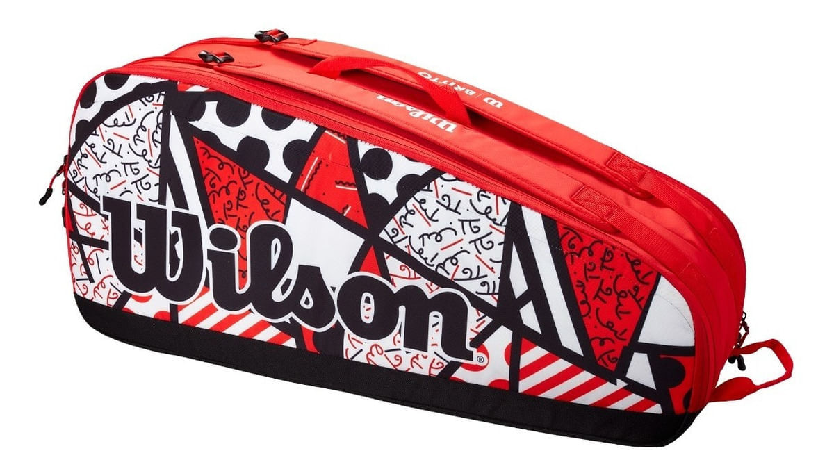 Morral Raquetero Bolso Thermobag Tenis Wilson Romero 6pk-Rojo