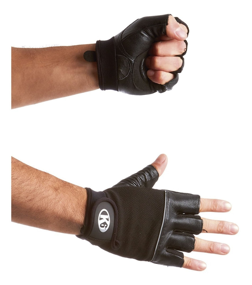Guantes Para Gimnasio De Cuero Ideal Para Pesas Crossfit Gym - L
