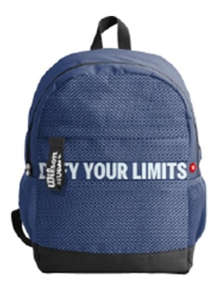 Morral Escolar Mochila Universitaria Wilson Bolso Unisex Your Limits Azul oscuro