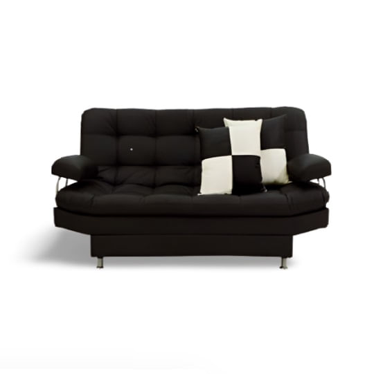 Sofá Cama E-madera Negro Sintético Grace