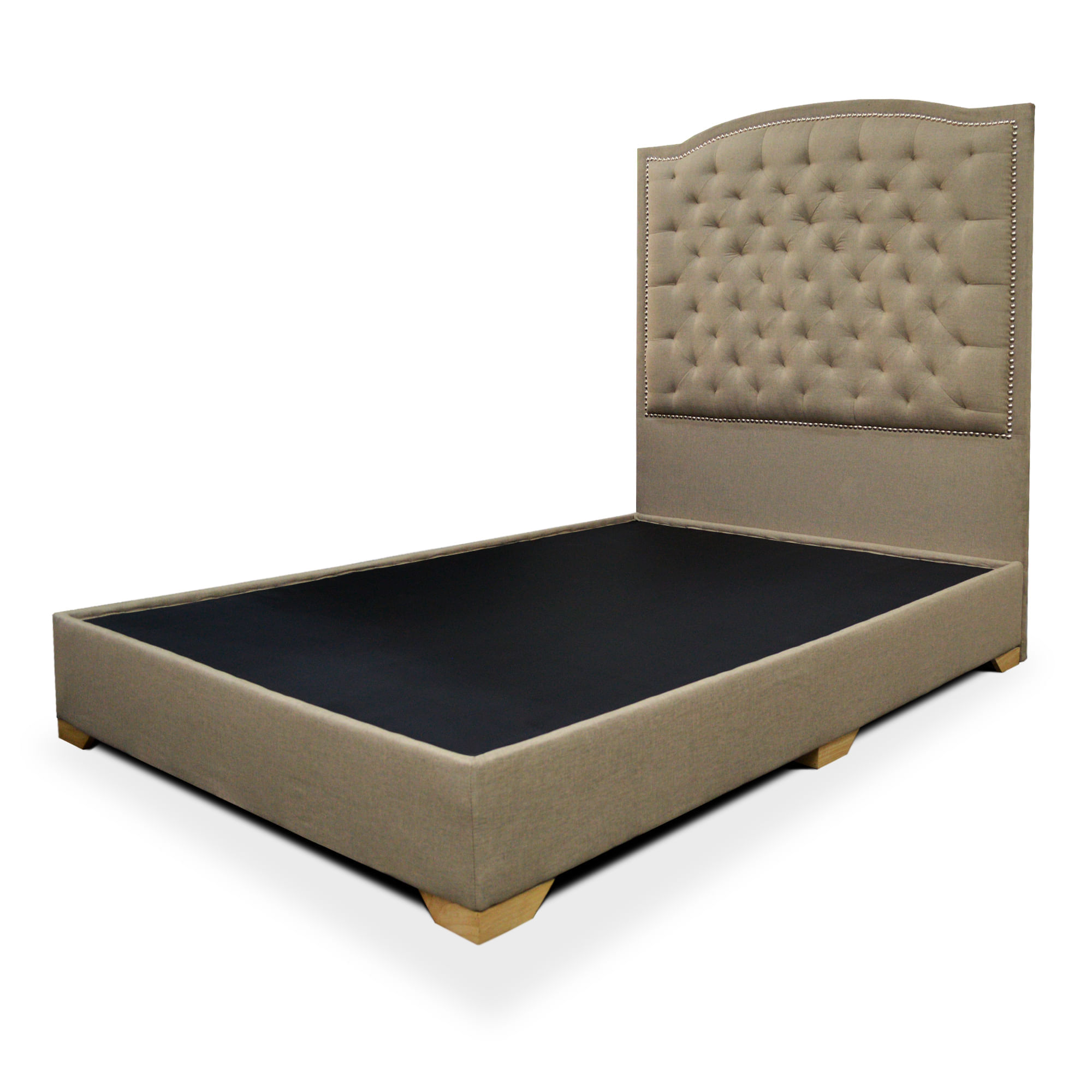 Cama Lawrence tela camel 100 cm