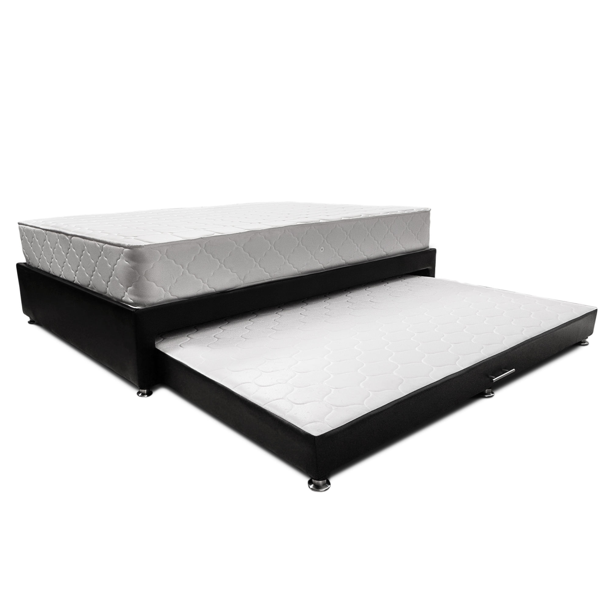 Combo cama Tarima negra + colchón  120 x 190 cm + almohada