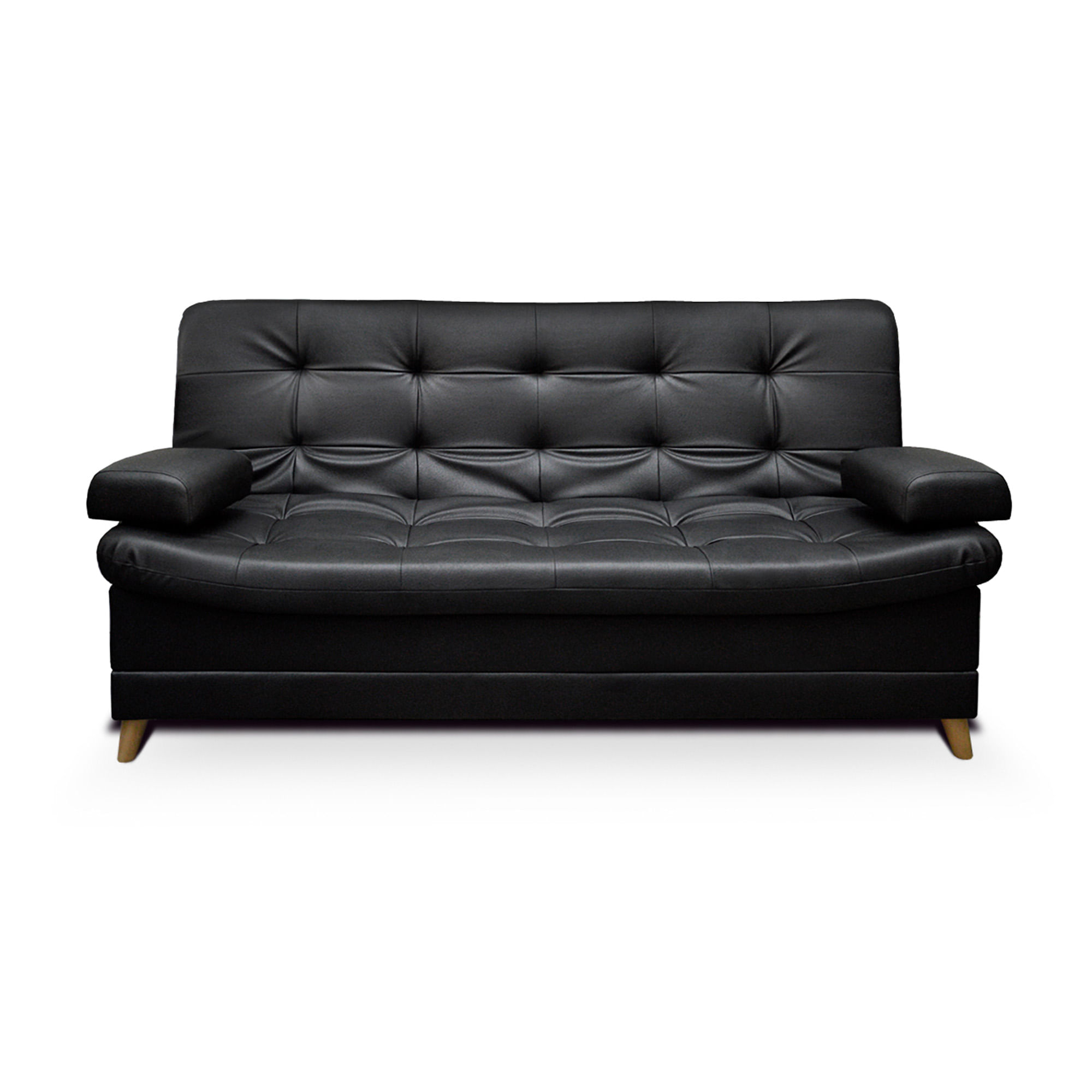 Sofacama  Dolce Tipo Cuero Negro