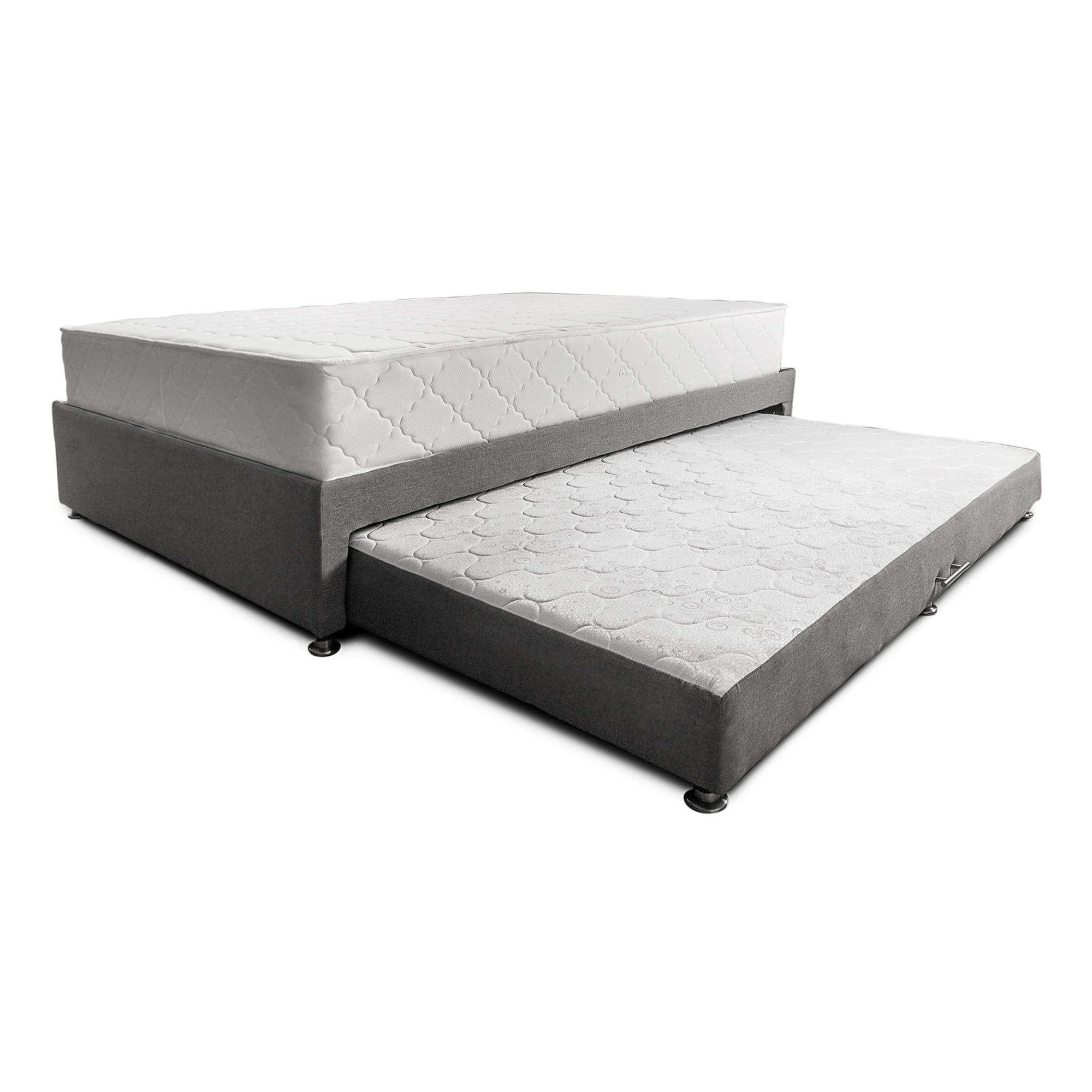 Combo cama Tarima gris + colchón   120 x 190 cm + almohada