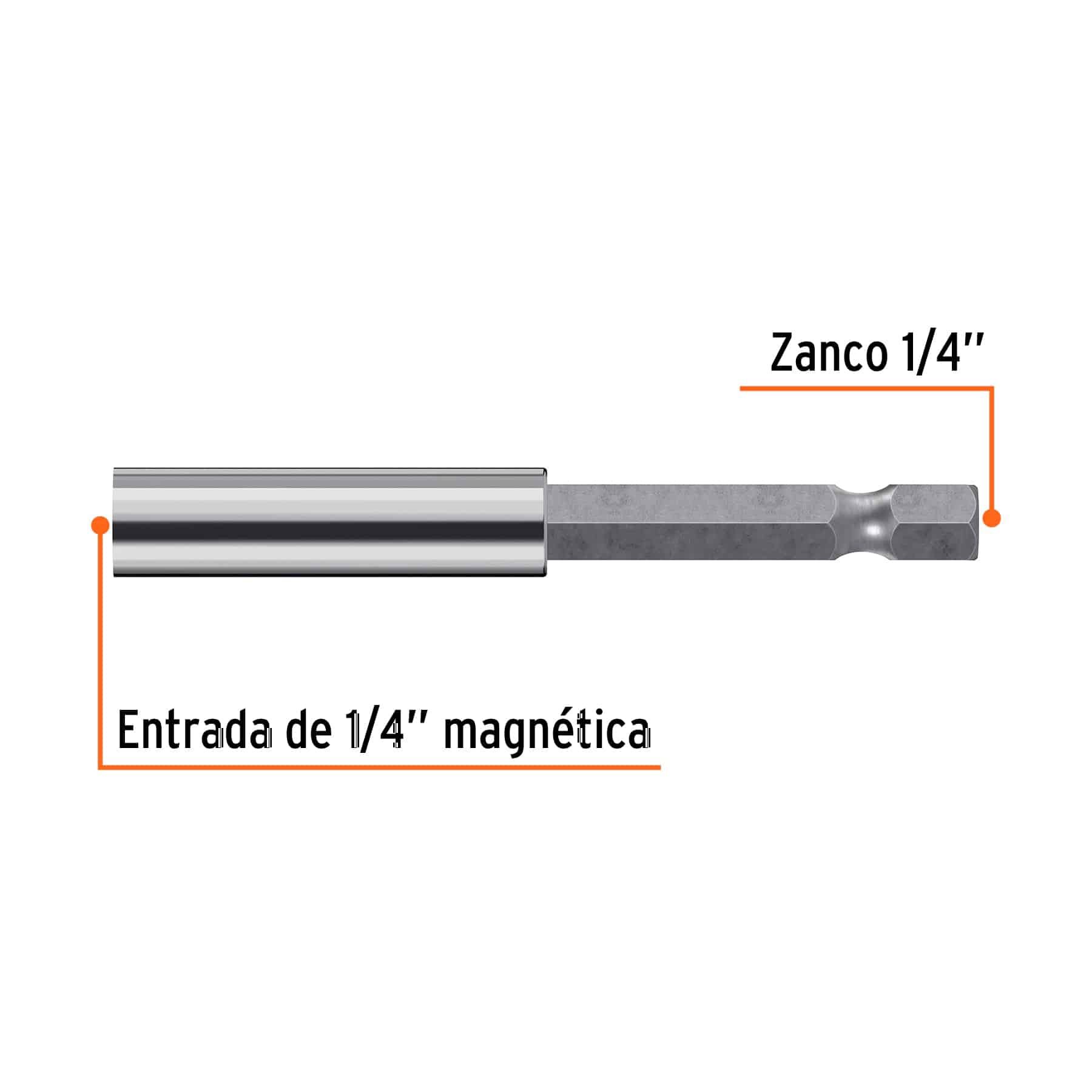 JUEGO DE 5 EXTENSIONES MAGNETICAS DE 70 MM TRUPER PUDE-9070