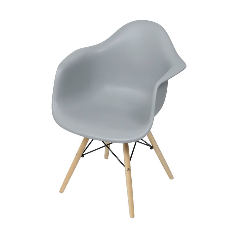SILLA DKR CON BRAZOS TIPO EAMES GRIS BOXBIT
