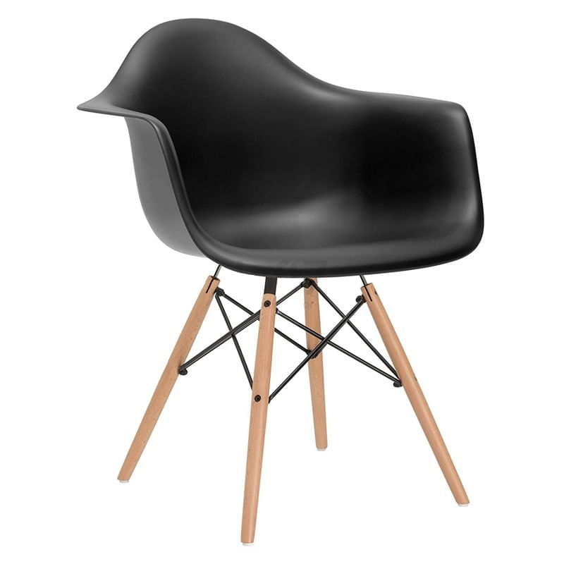SILLA DKR CON BRAZOS TIPO EAMES NEGRA BOXBIT