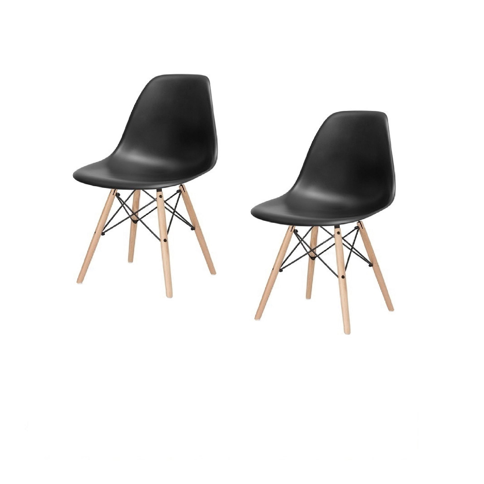 SET X 2 SILLAS DKR TIPO EAMES NEGRAS BOXBIT
