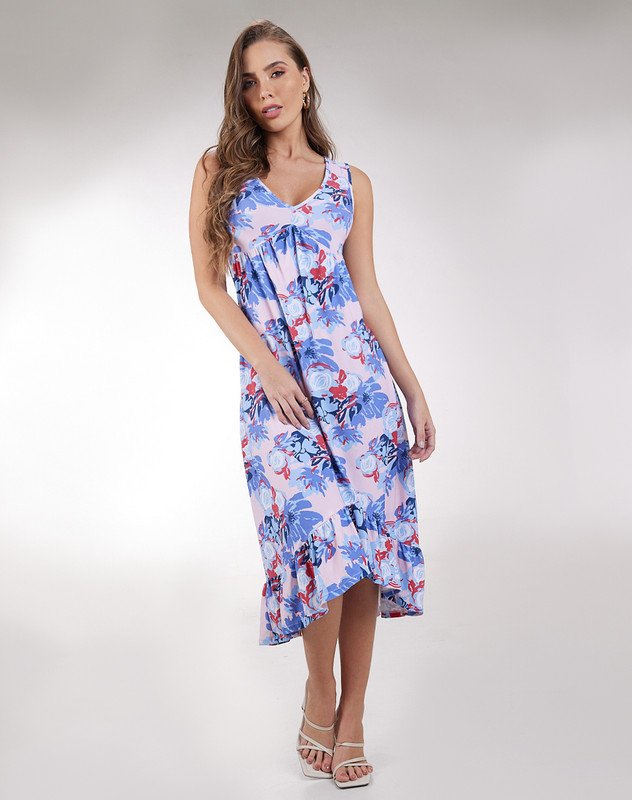 Vestido Rojo Estampado MP 91789