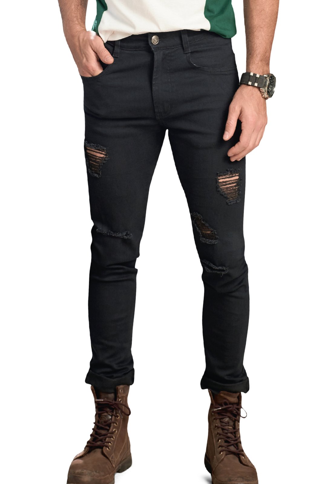 Jean Para Hombre Negro Mp