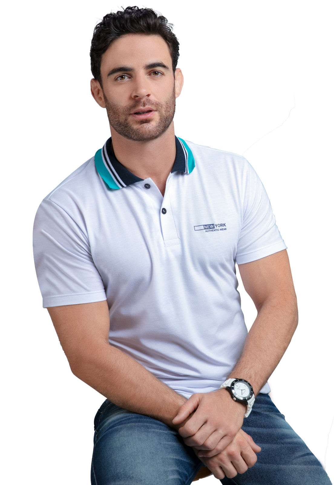 Polo Hombre Blanco Mp 88999