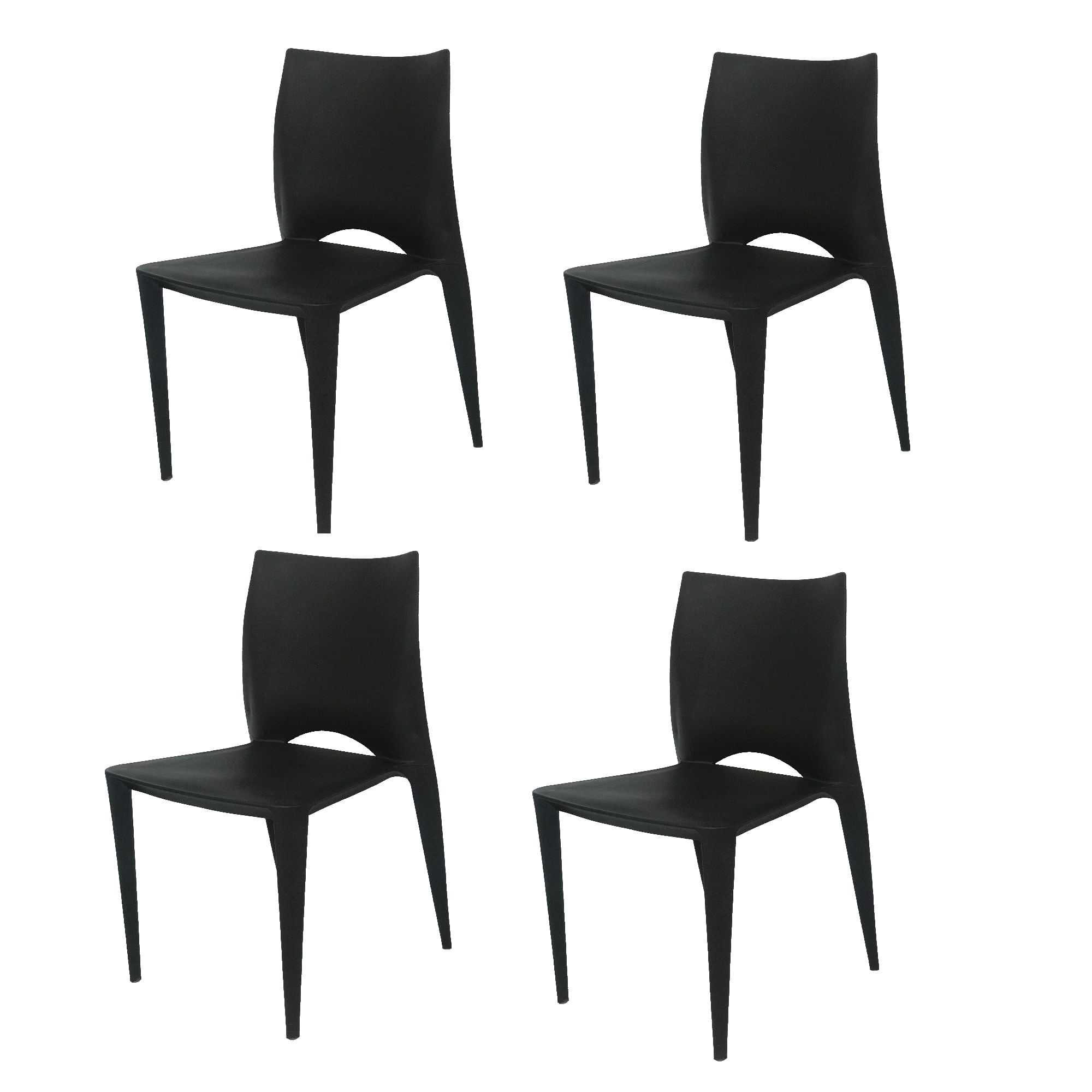 SET X 4 SILLAS ZOE NEGRAS BOXBIT