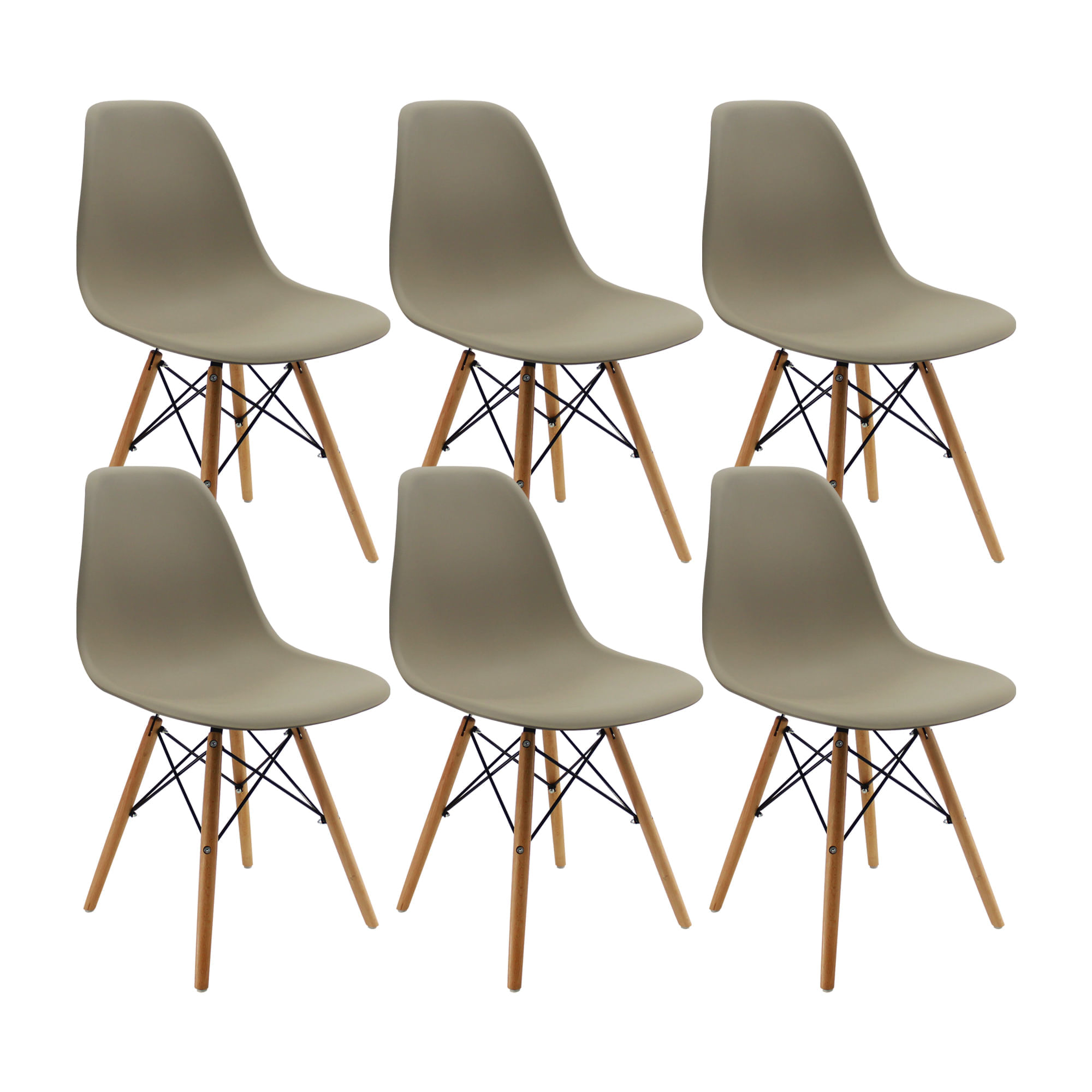 Kit x6 Sillas Boxbit DKR Tipo Eames