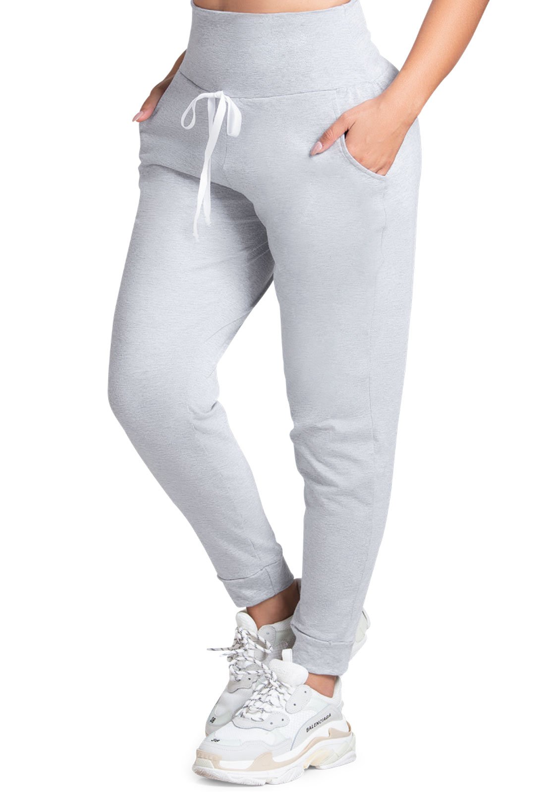 Pantalón Sudadera Para Mujer Gris Jaspe MP