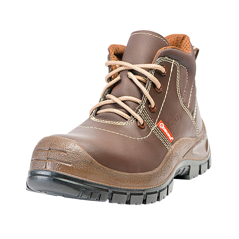 Bota Trooper cuero café con puntera talla 45