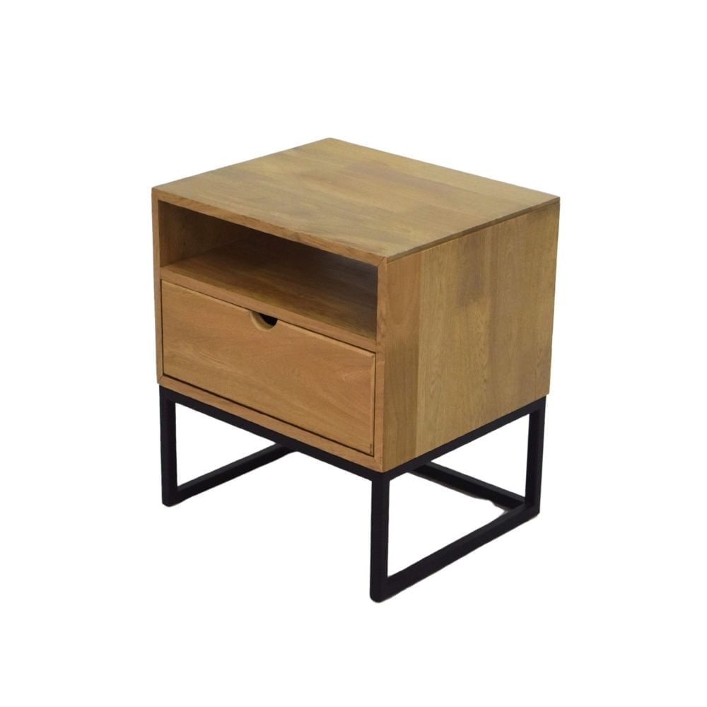 Mesa Noche Town 1caj Nat/roble/metal Ne