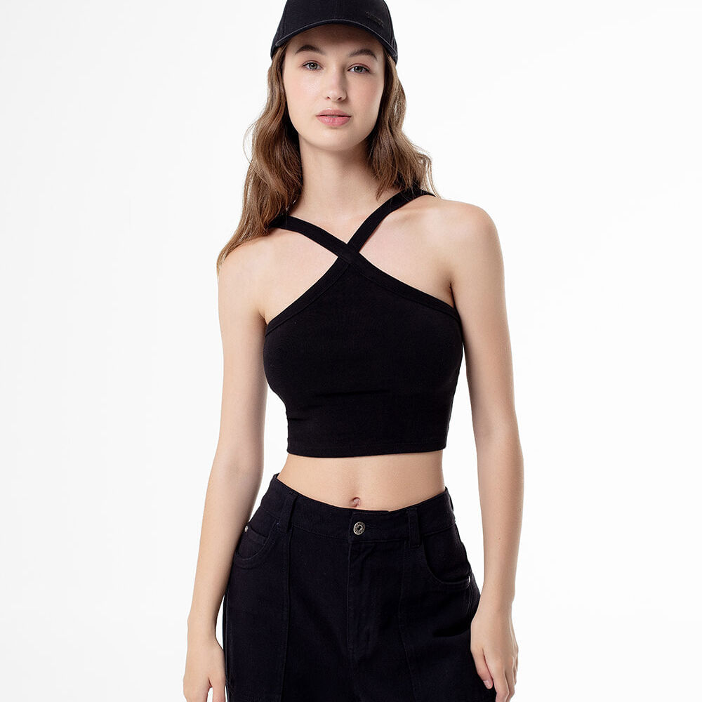 CAMISETA GEF MUJER LECHI CROP TOP