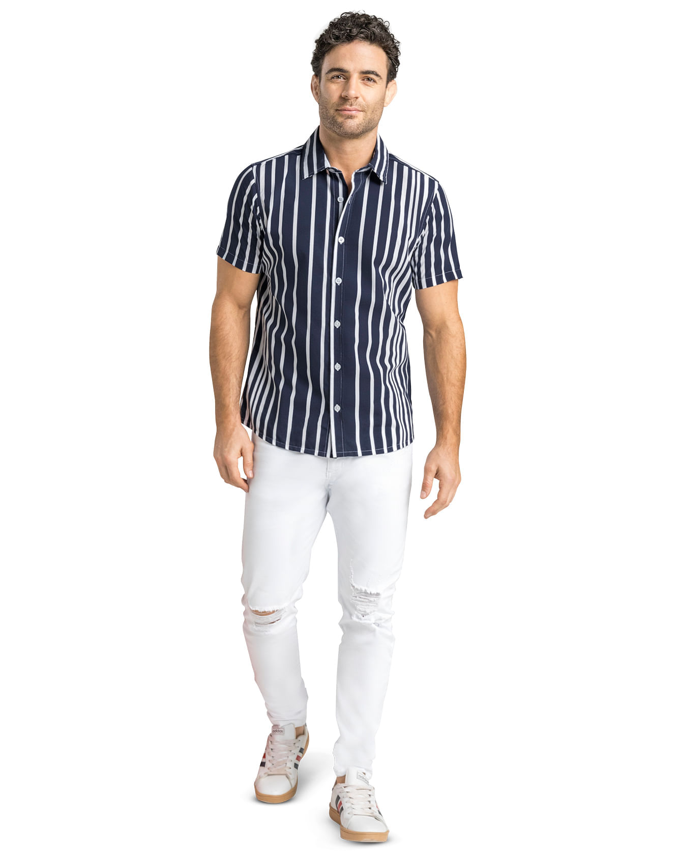 Camisa Hombre Azul Mp 555