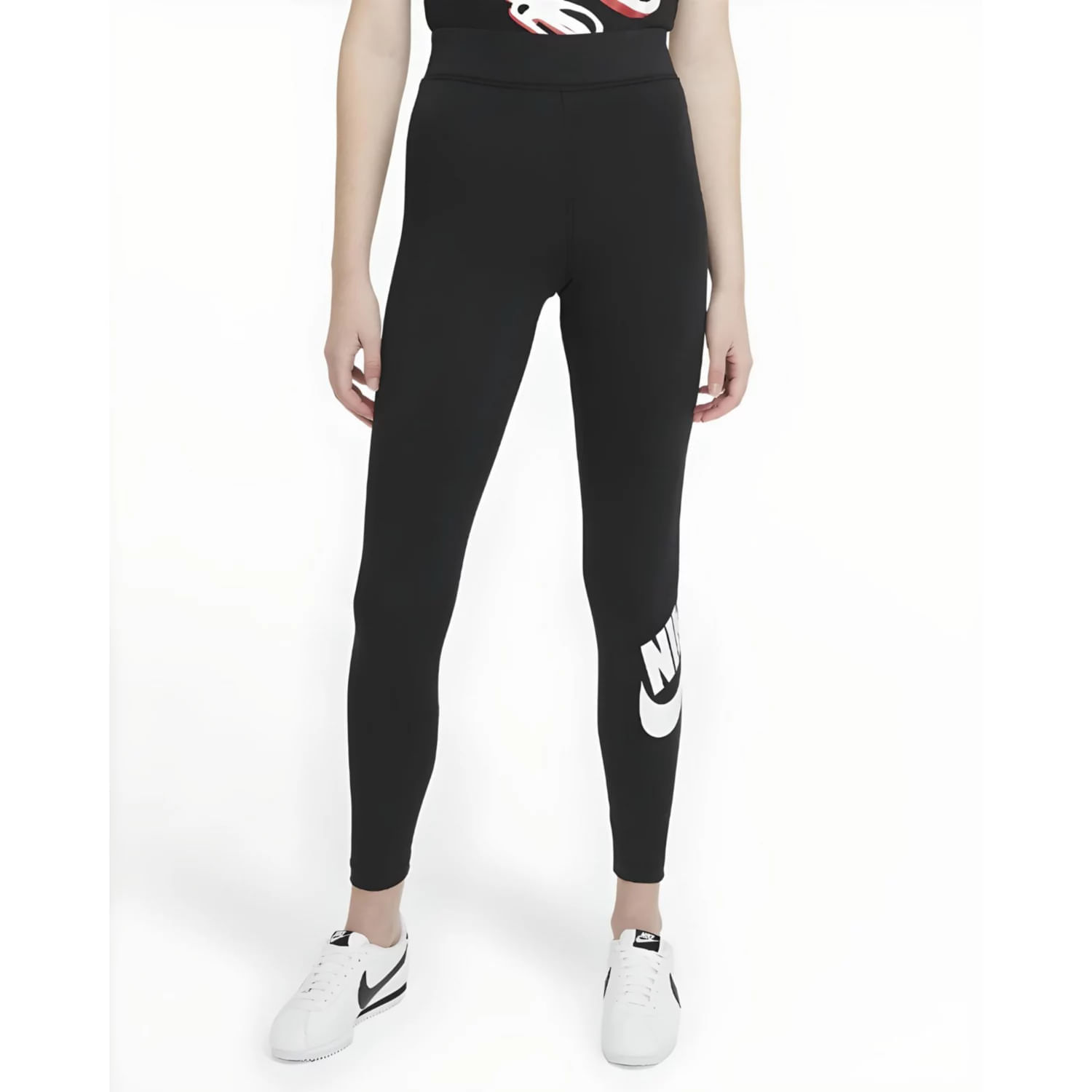 Licra Nike Mujer Sportswear Essential Negro Blanco