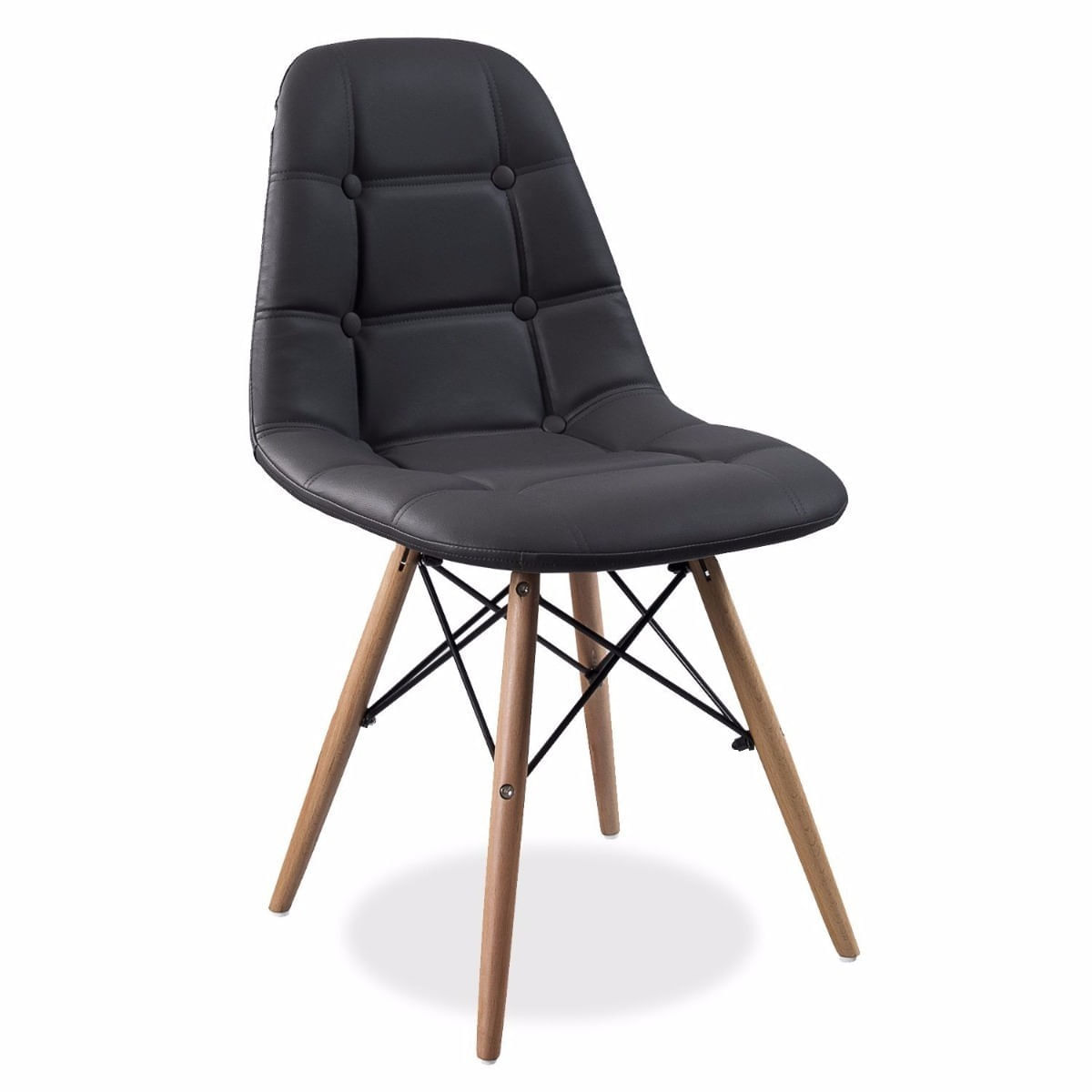 SILLA DKR BOTONES TIPO EAMES NEGRA BOXBIT
