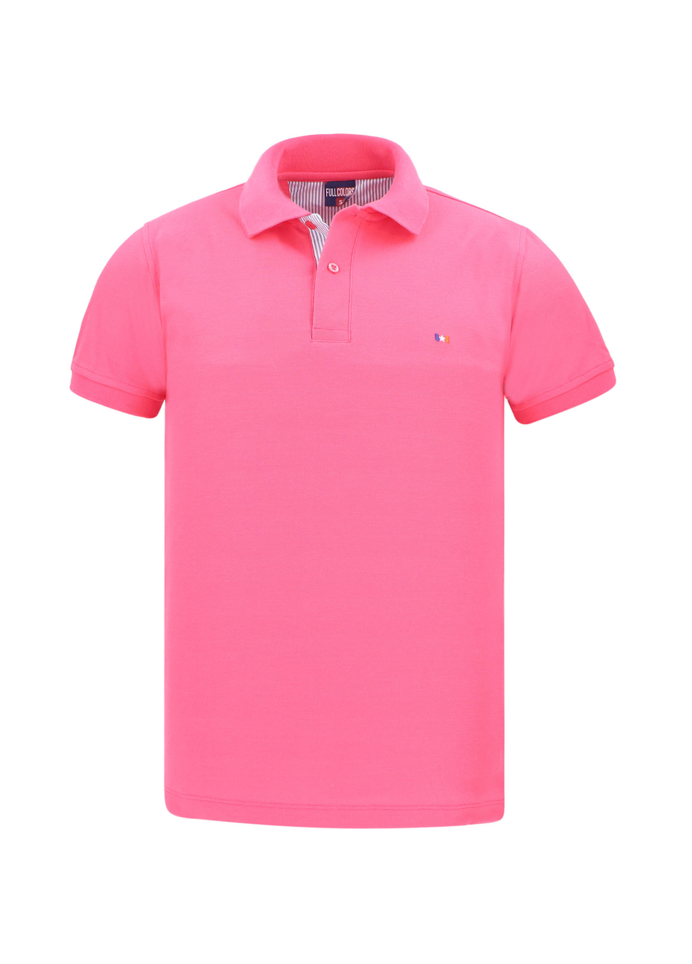 Camiseta tipo polo para hombre Hamer bordada fucsia claro