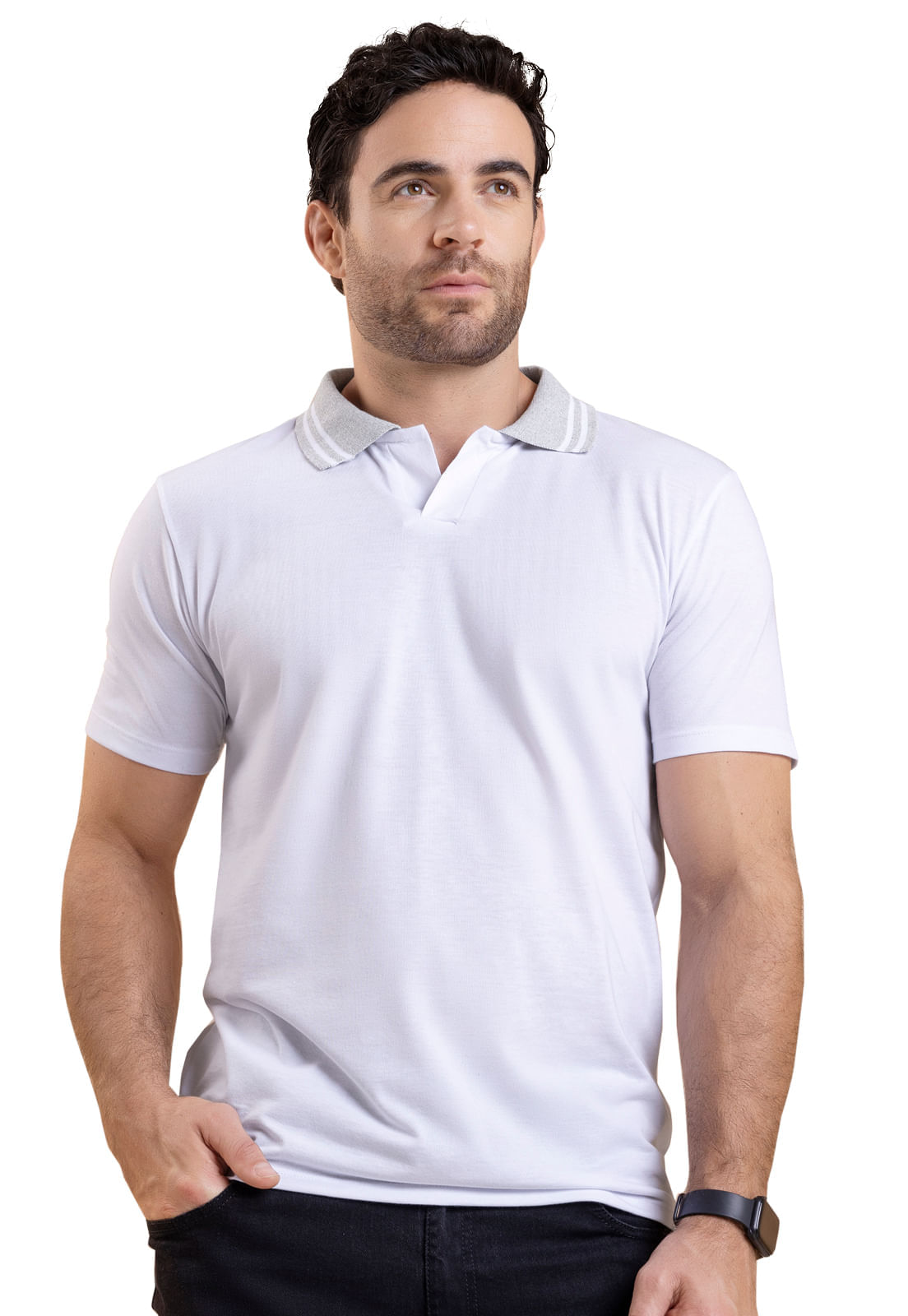 Polo Hombre Blanco Mp 4104