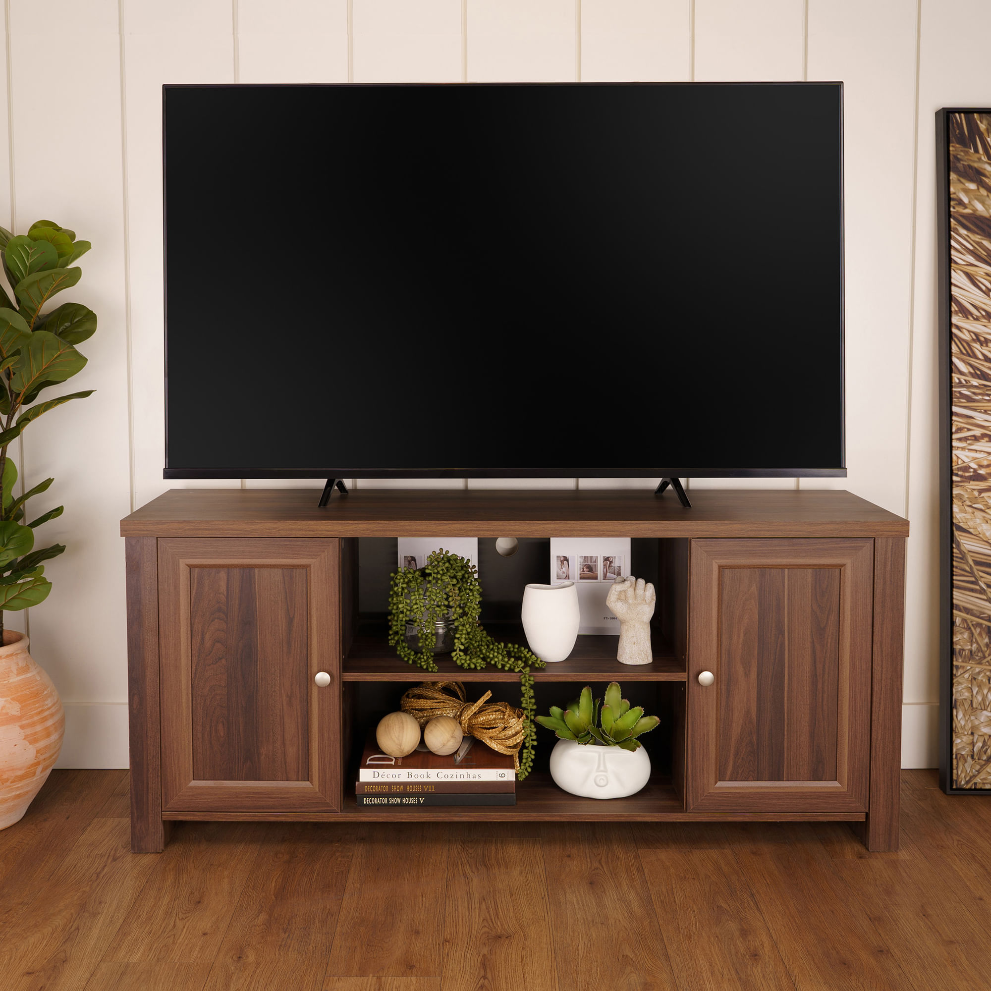 Mueble para tv de hasta 65" en MDP 150cm Classic Marrón