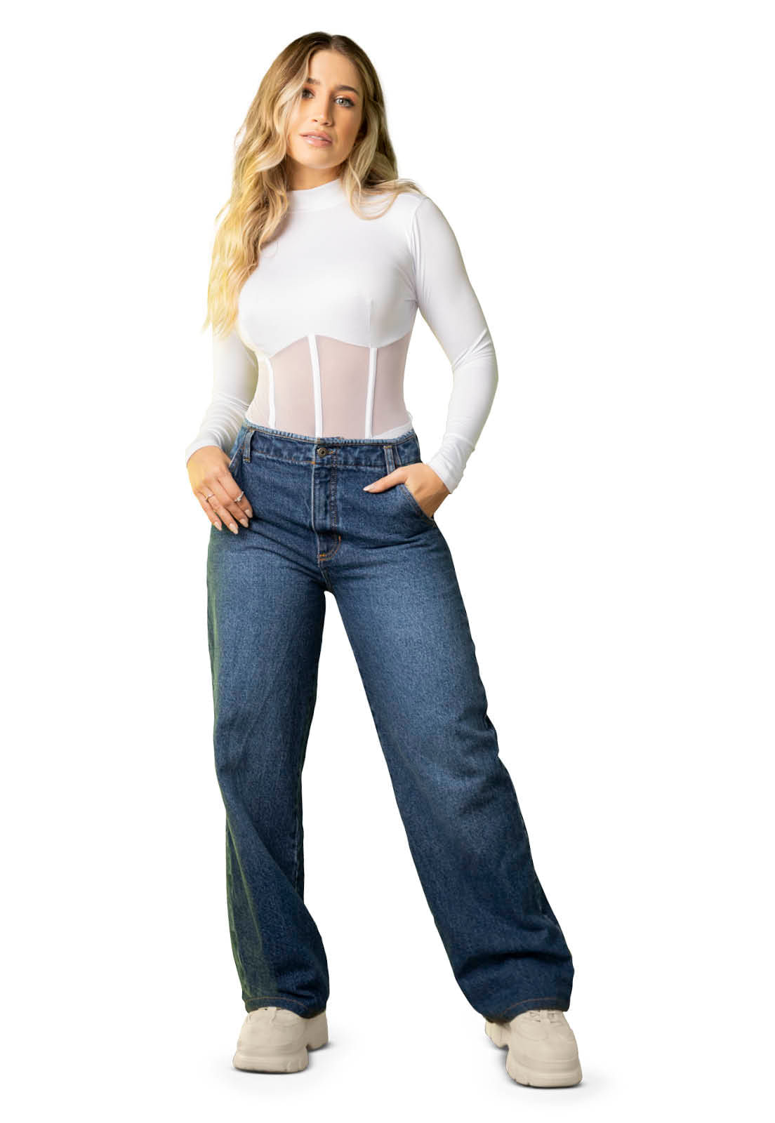 Jean Mujer Azul Oscuro Atypical 2929