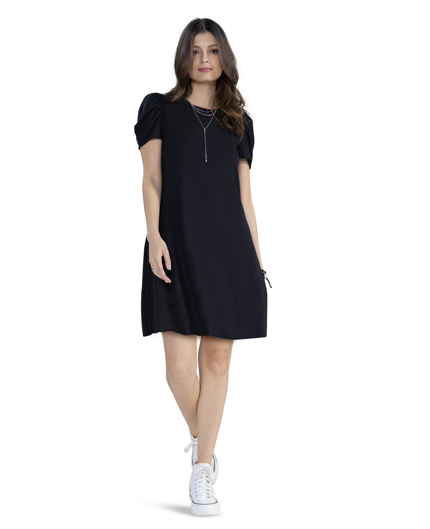 Vestido Corto Mujer Negro Rutta 3772