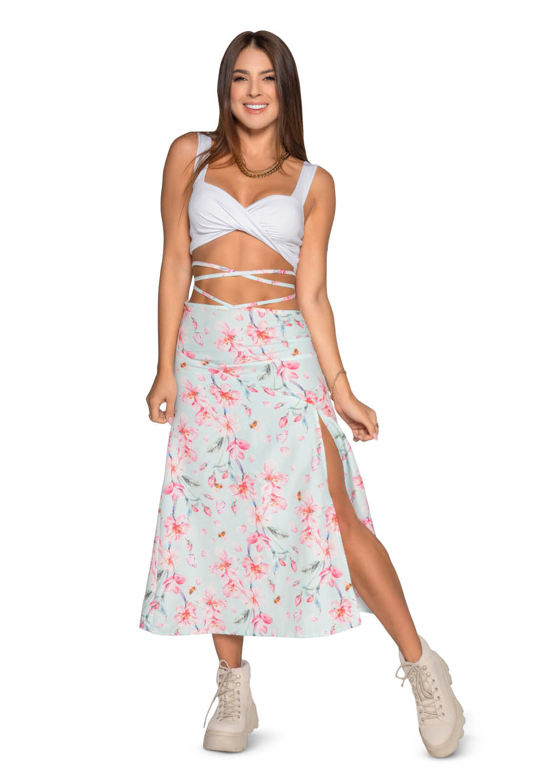 Falda Larga Mujer Estampado Atypical 16749