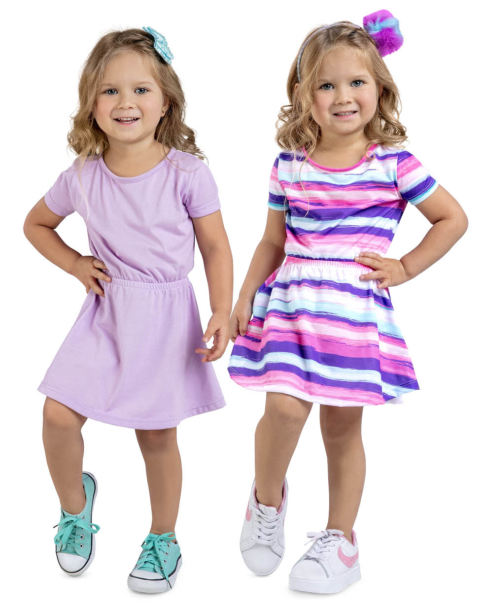 Vestido Paq X2 Infantil Femenino Lila Mp 16790