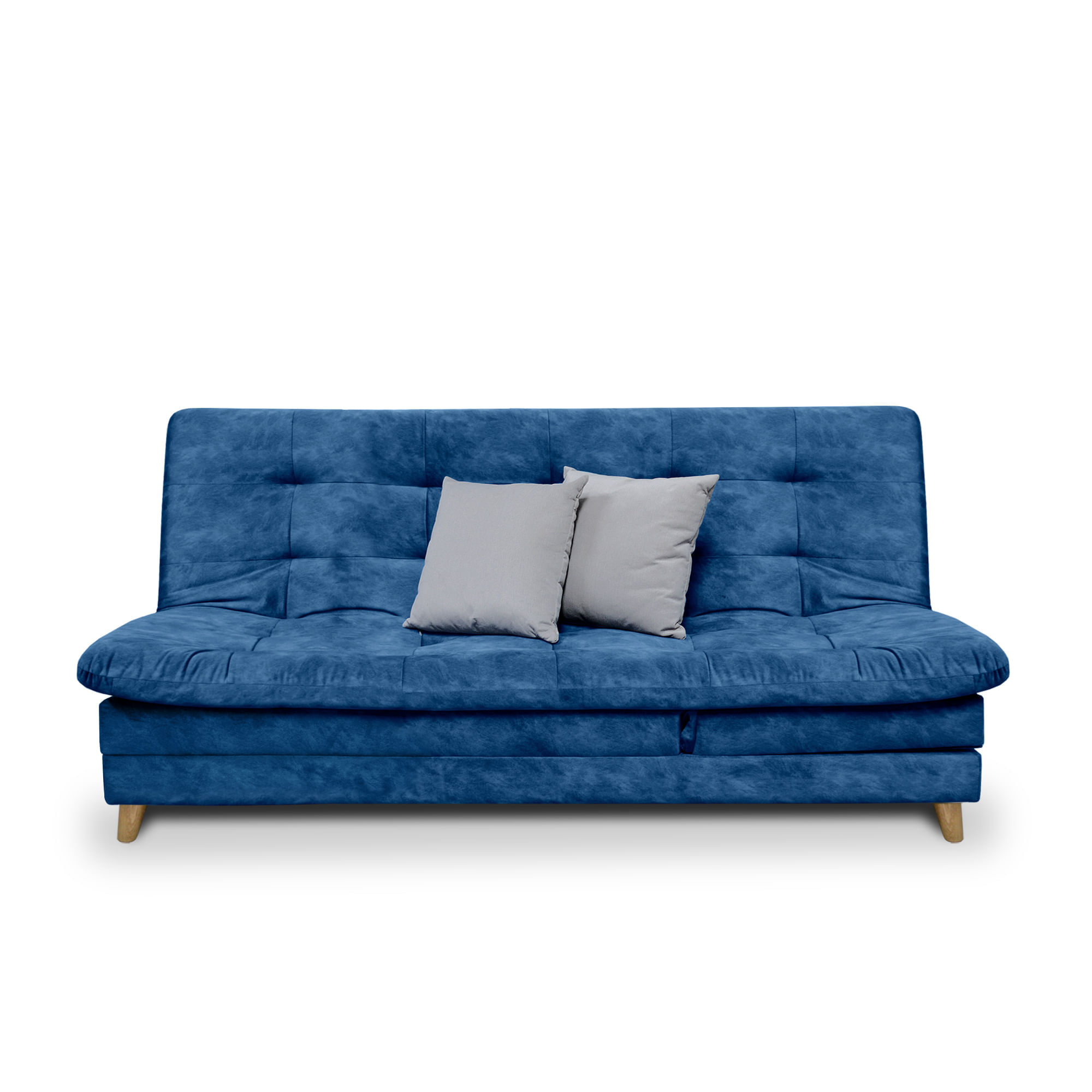 Sofa cama 5 posiciones Agassi Tela azul - Incluye Cojines
