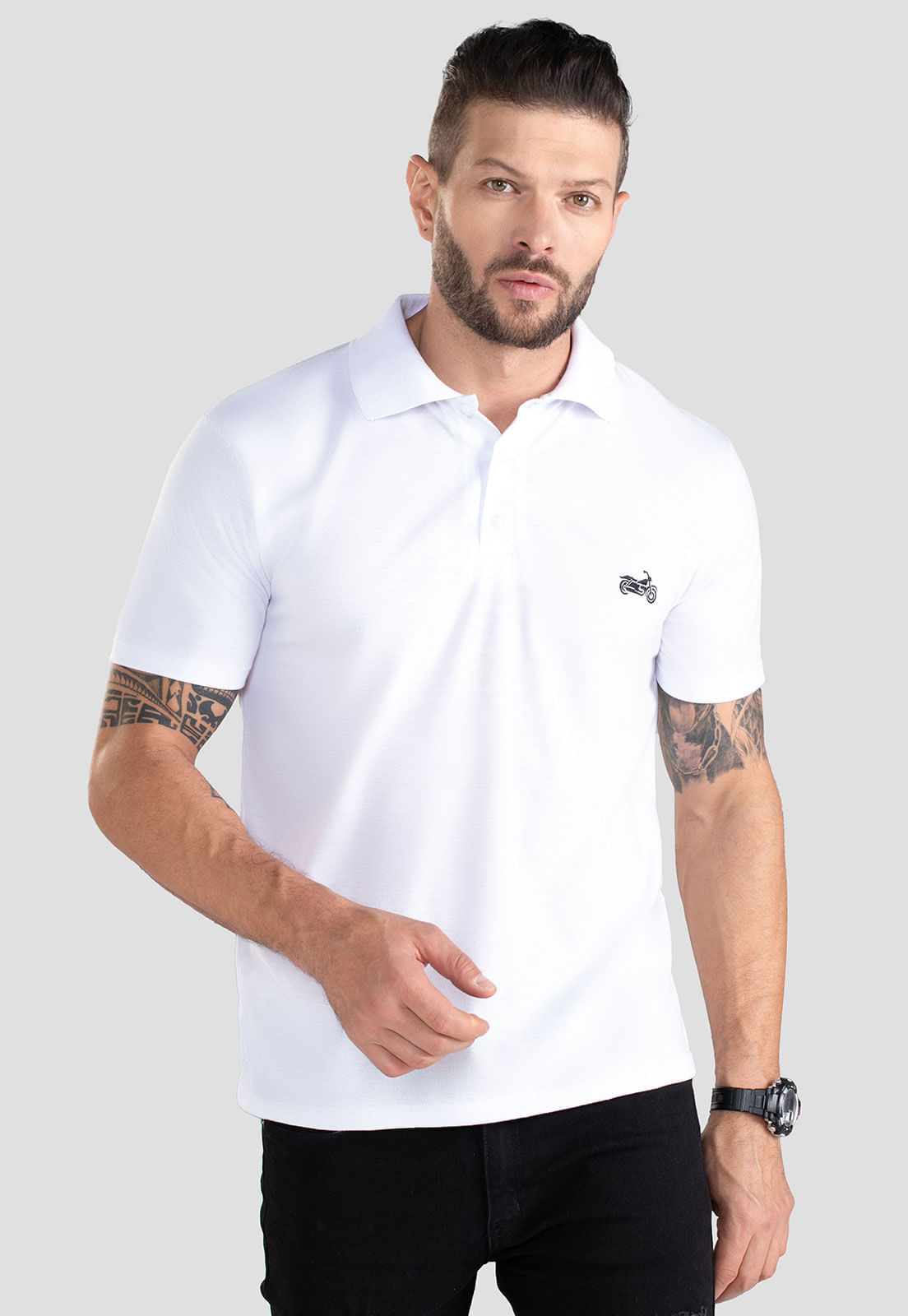 Polo Hombre Blanco Mp 101105