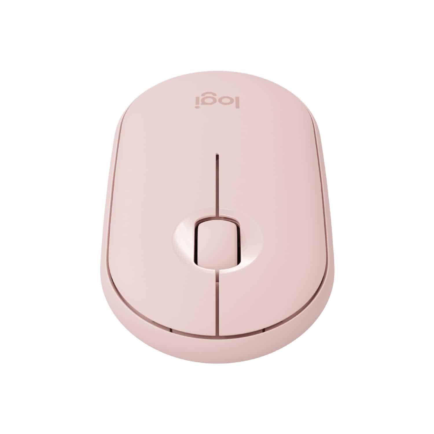 Mouse inalámbrico pebble M350s Logitech USB color rosa
