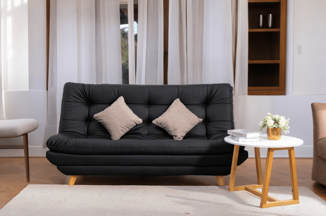 Sofá Cama E-madera Negro Sintético Maison