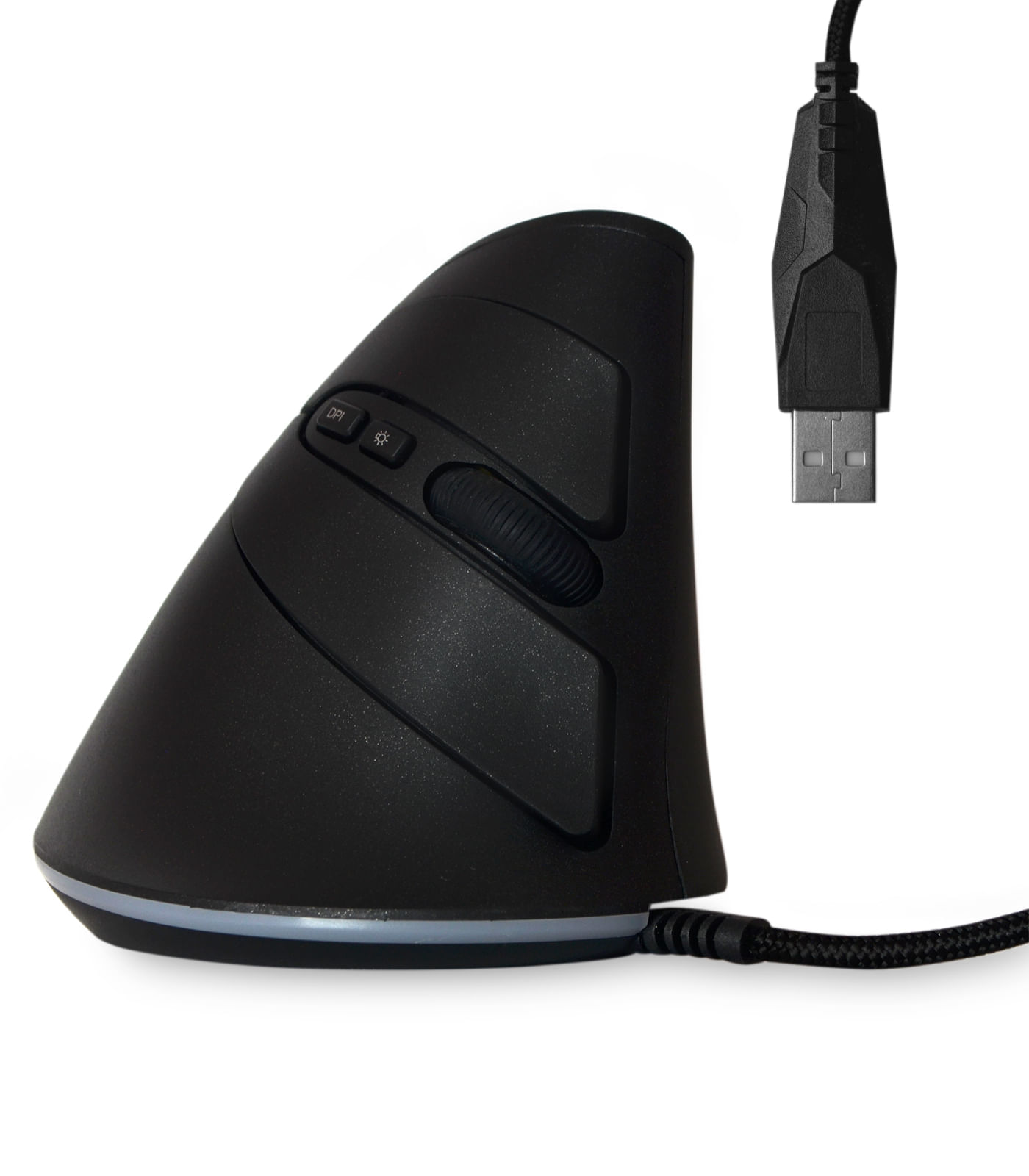 Mouse Ergonómico Alambrico Rgb Gamer