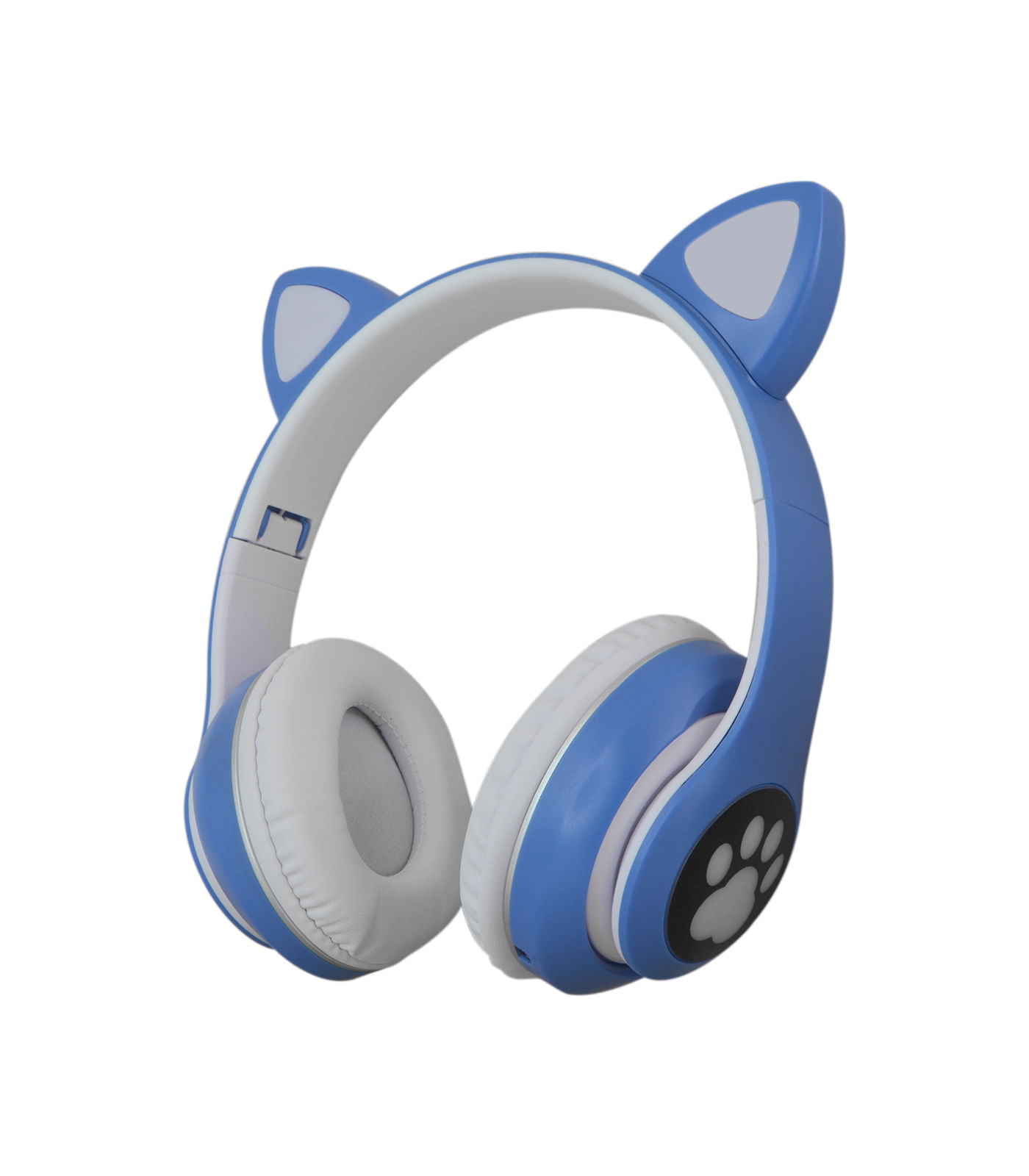Diadema de Orejas de Gato con Bluetooth y Luces para Chicas Azul