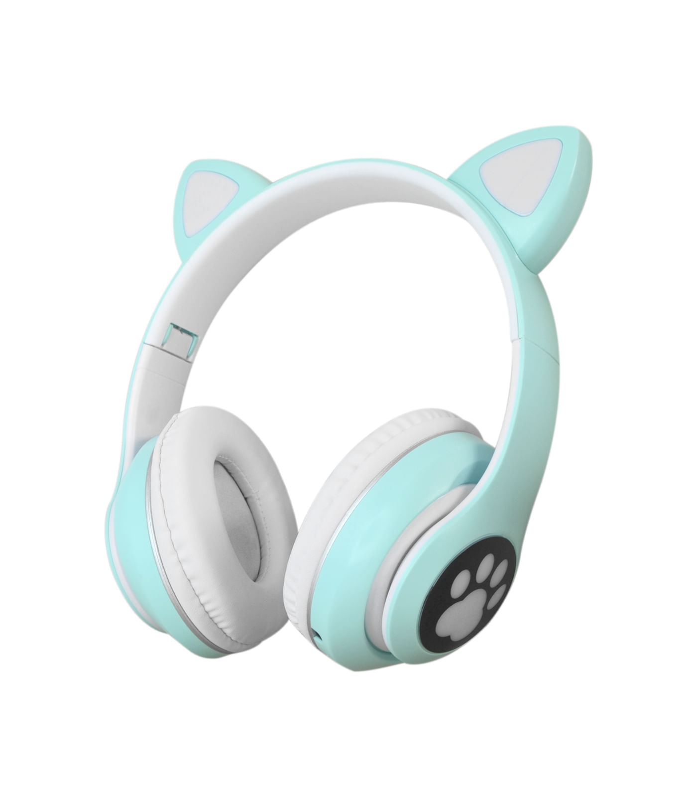 Diadema de Orejas de Gato con Bluetooth y Luces para Chicas Verde