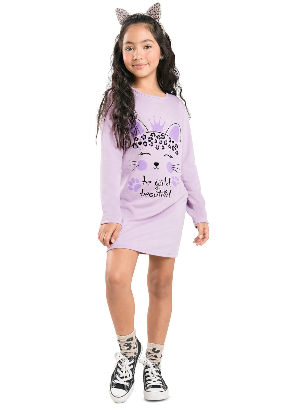 Vestido Infantil Lila Mp 32973