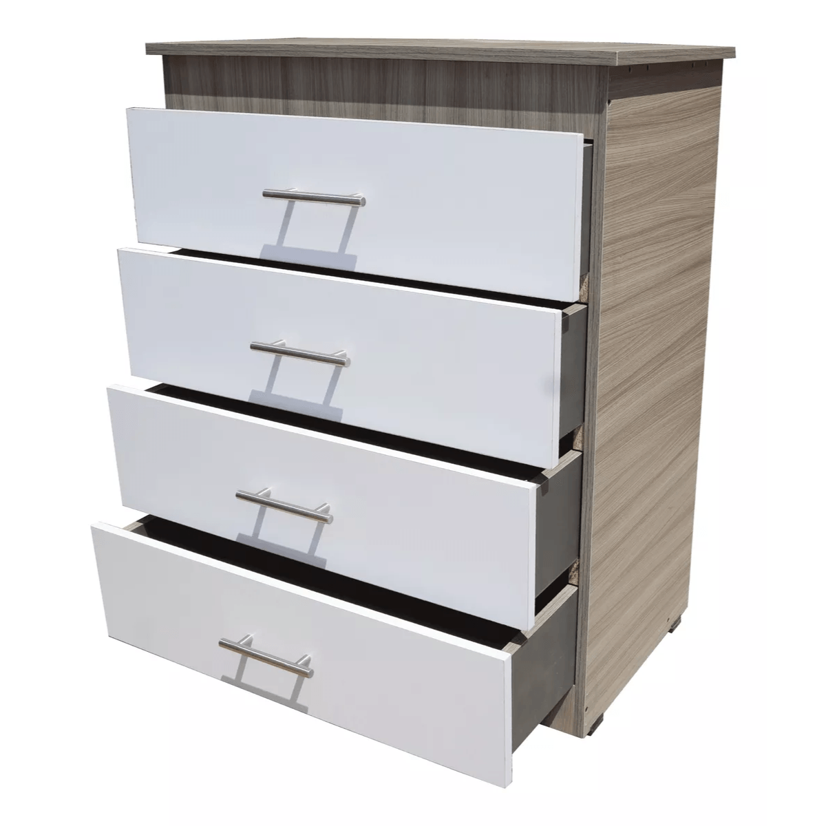 Mesa Comoda En Madera Cajonera Dvd Y Pantalla Televisor Hogar Blanco