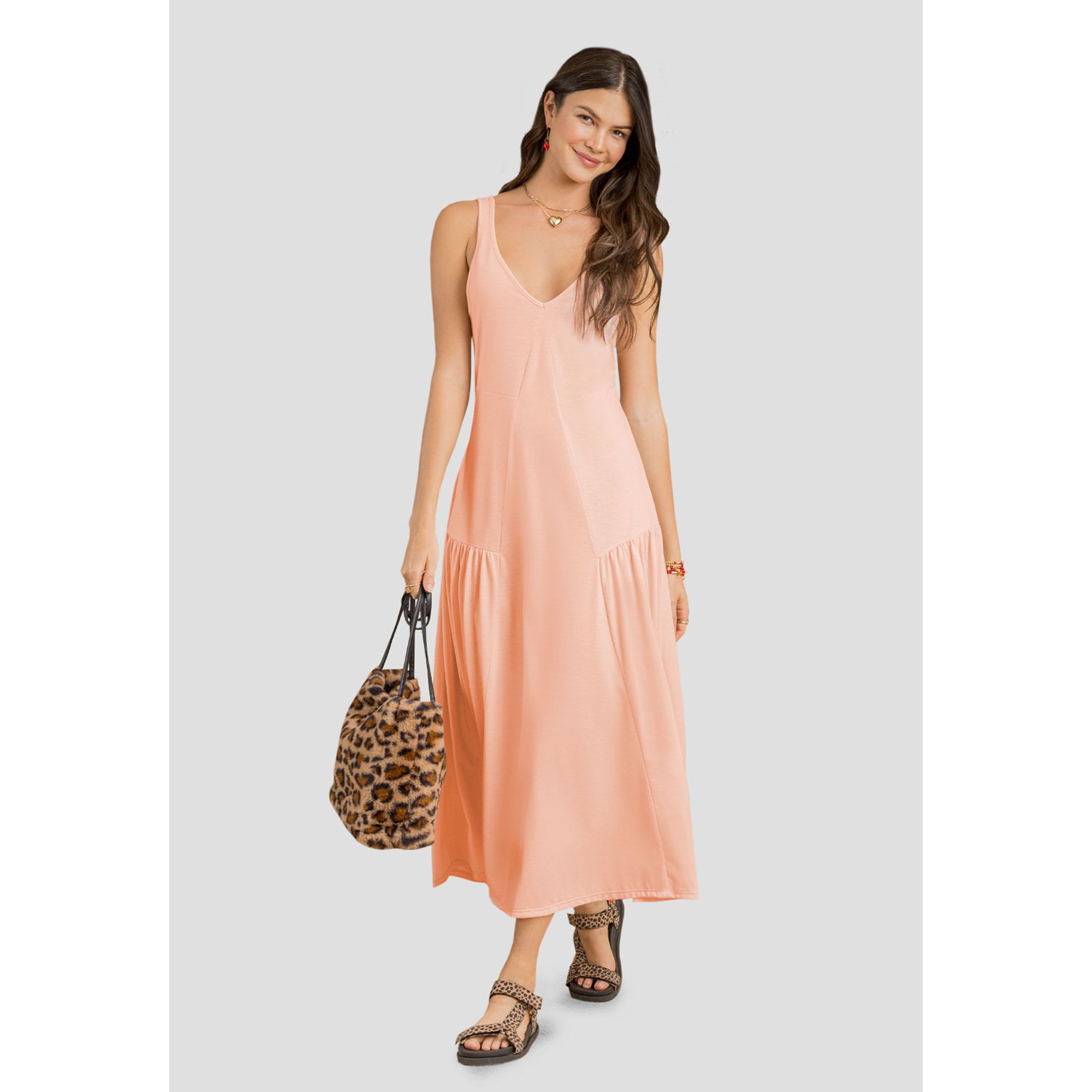Vestido Largo Mujer Rosa Rutta 104682