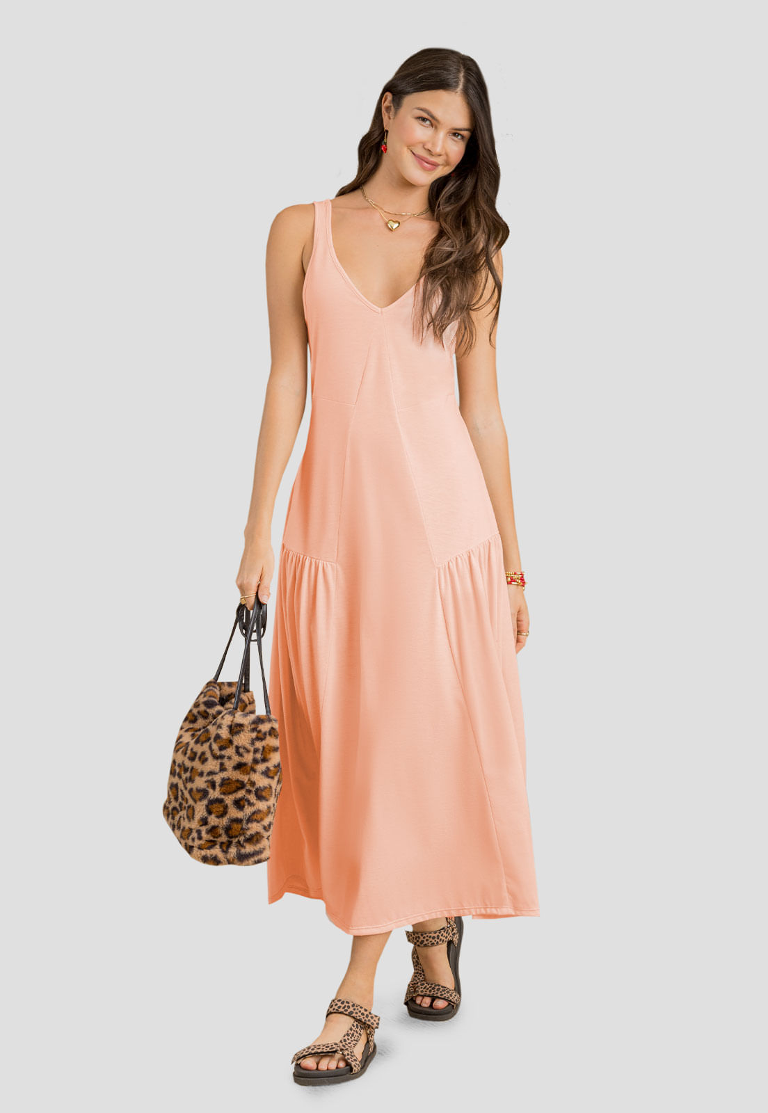 Vestido Largo Mujer Rosa Rutta 104682