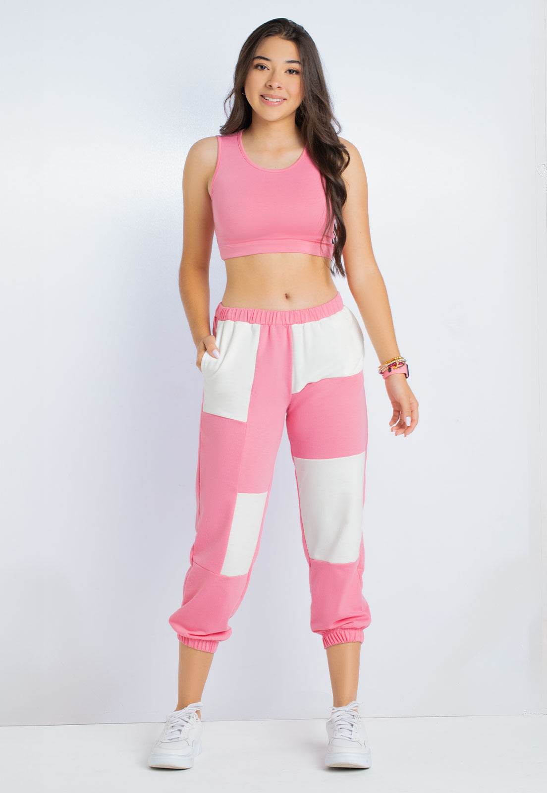 Conjunto Infantil Femenino Rosa Mp 103645