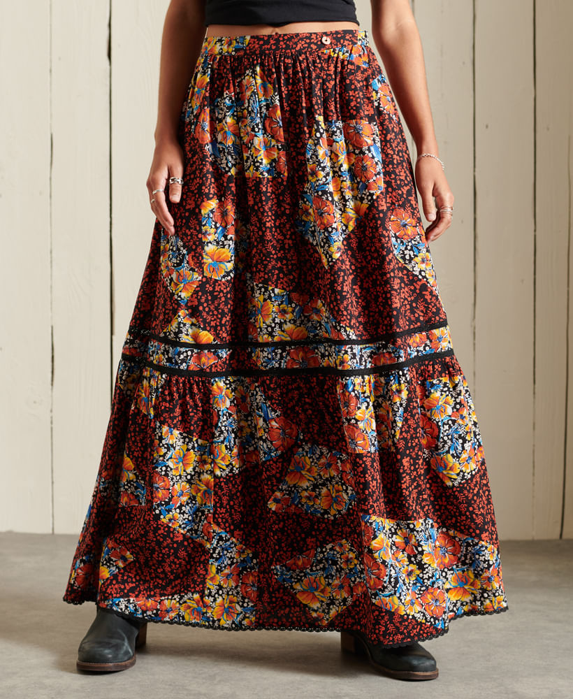 Falda Larga Para Mujer Woven Maxi Skirt Superdry 46689