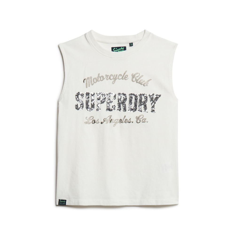 Camiseta Para Mujer Embellish Archive Fitted Tank Superdry